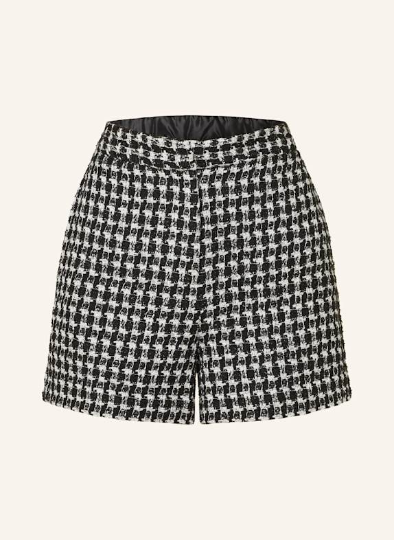 Rich & Royal Bouclé-Shorts mit Glitzergarn SCHWARZ/ WEISS