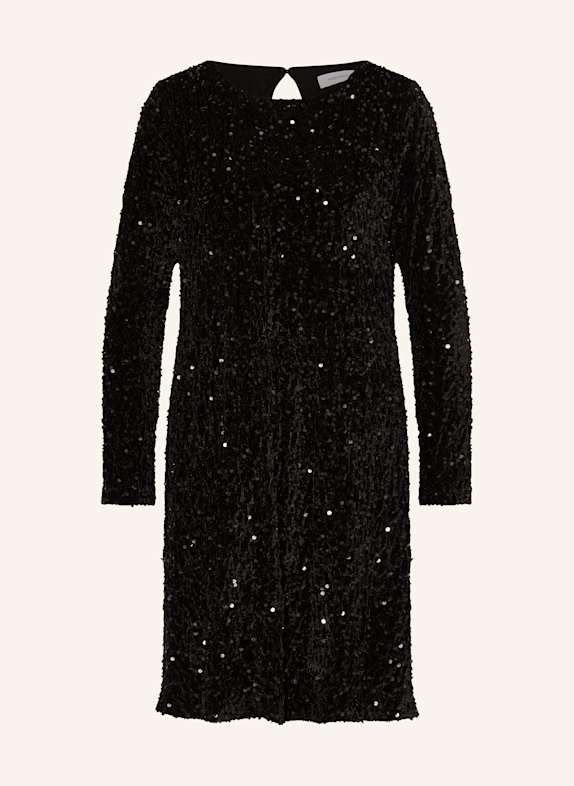 darling harbour Kleid mit Pailletten SCHWARZ