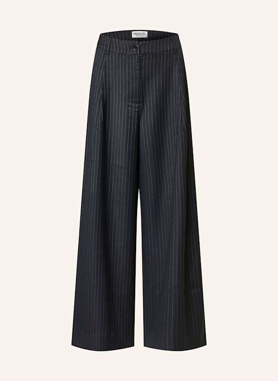 ESSENTIEL ANTWERP GALANT2 wide leg trousers DARK BLUE/ LIGHT GRAY