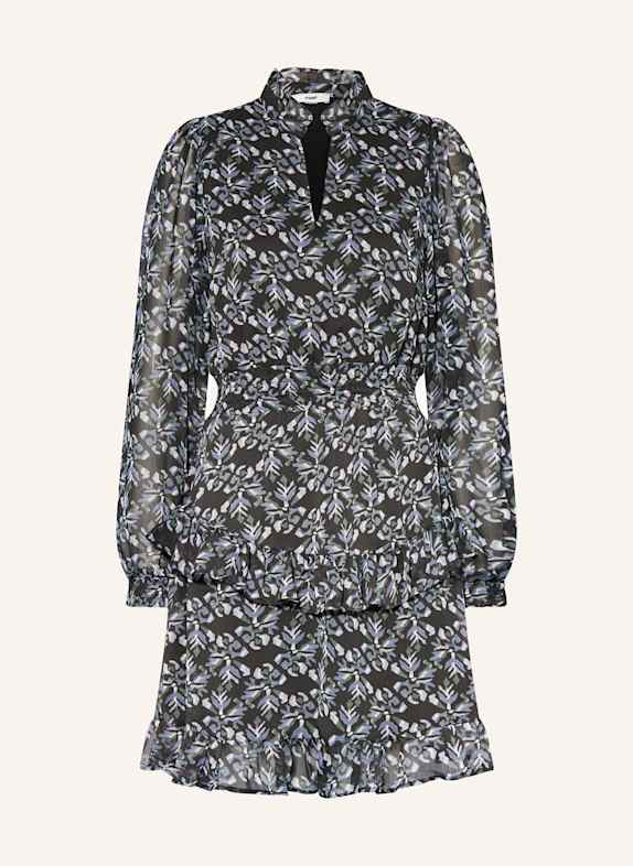 mavi Kleid mit Rüschen SCHWARZ/ BLAUGRAU/ GRÜN