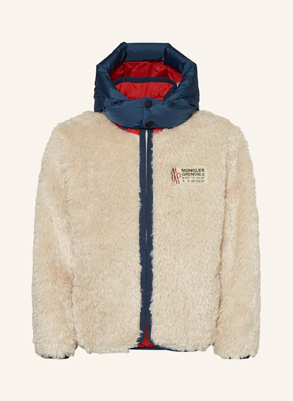 MONCLER enfant Daunen-Skijacke zum Wenden ECRU/ BLAU/ ROT