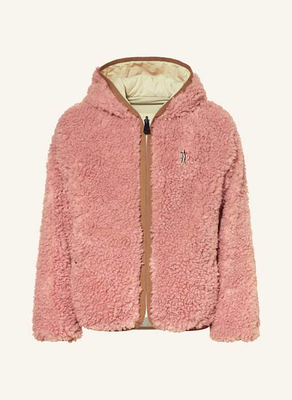 MONCLER enfant Teddyfell-Jacke zum Wenden ROSA