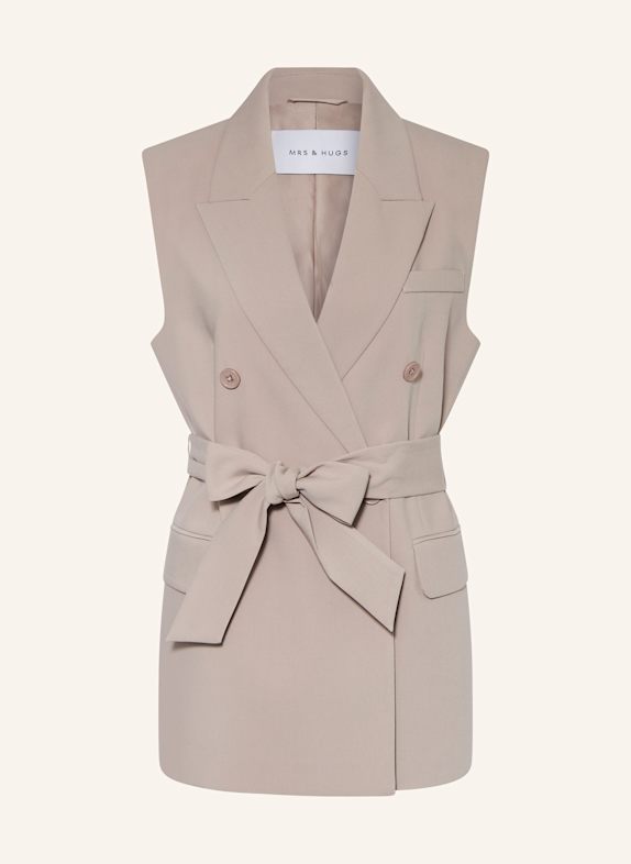 MRS & HUGS Blazerweste TAUPE