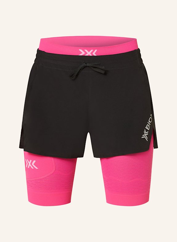 X-BIONIC 2-in-1-Laufshorts EFFEKTOR SCHWARZ / PINK