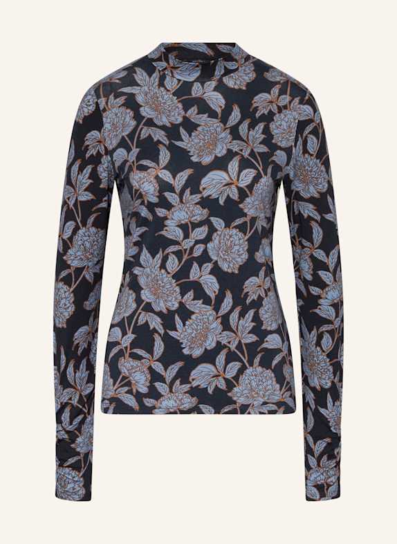 MORE & MORE Sweater with sequins DARK BLUE/ LIGHT BLUE/ DARK ORANGE