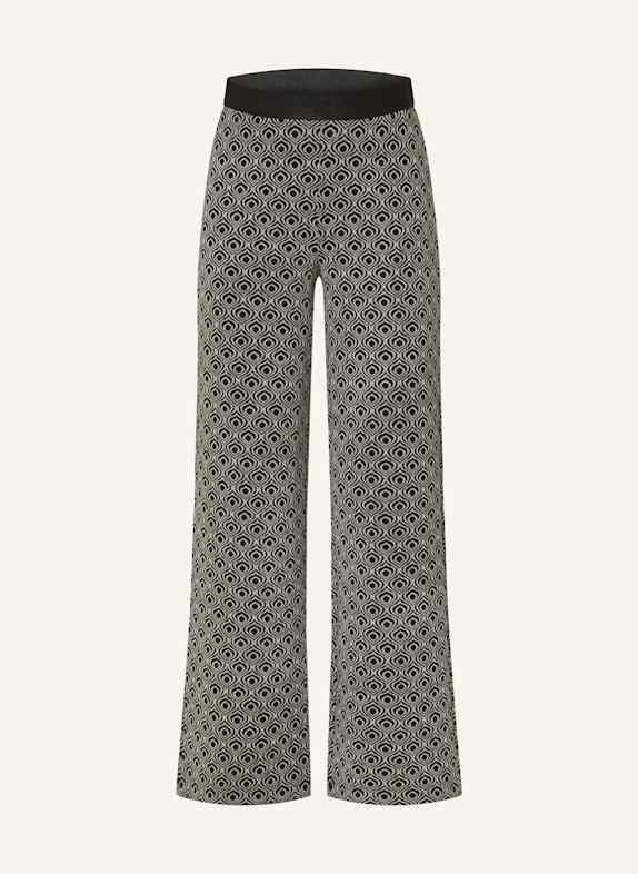 MORE & MORE Trousers with glitter thread BLACK/ SILVER