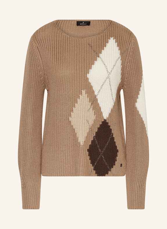 monari Pullover TAUPE/ CREME/ DUNKELBRAUN