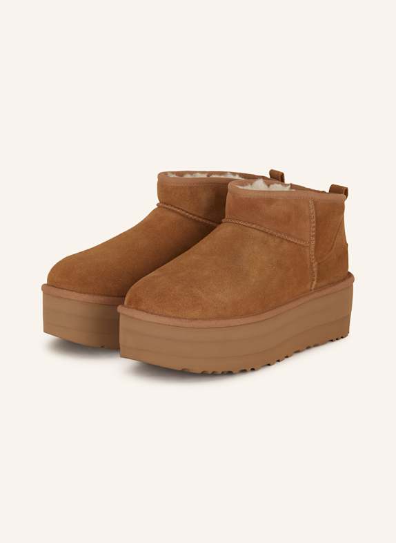 UGG Platform boots CLASSIC ULTRA MINI PLATFORM COGNAC