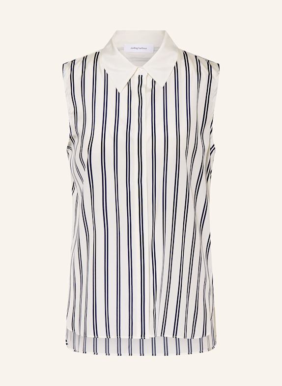 darling harbour Blusentop aus Seide MARINE / OFFWHITE