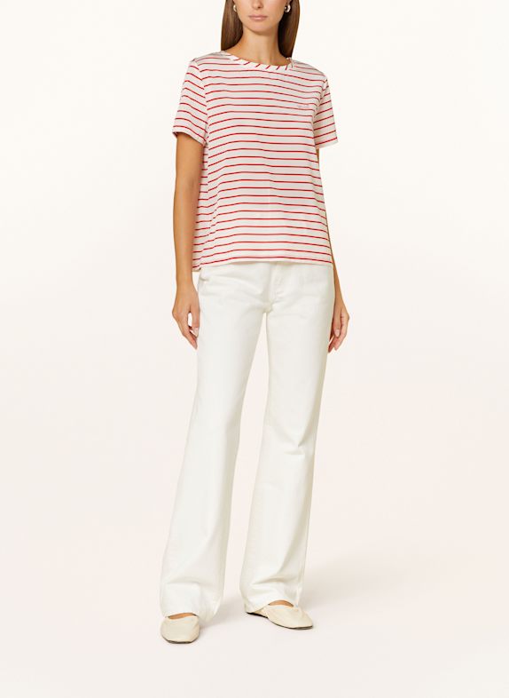darling harbour Blus i siden RÖD / OFFWHITE
