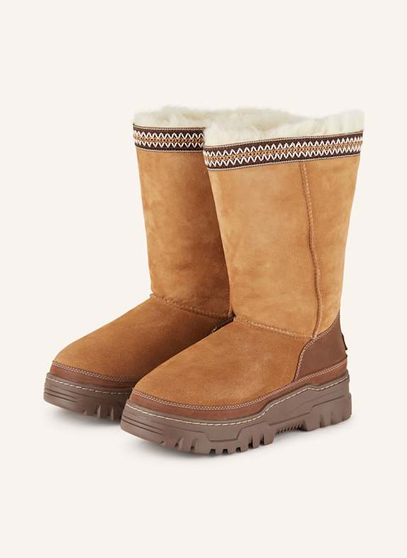UGG CLASSIC TALL TRAILGAZER platform boots LIGHT BROWN/ BROWN