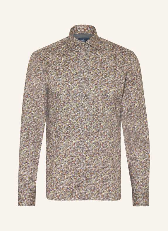 HACKETT LONDON Košile Tailored Fit HNĚDÁ/ ZELENÁ/ ŽLUTÁ
