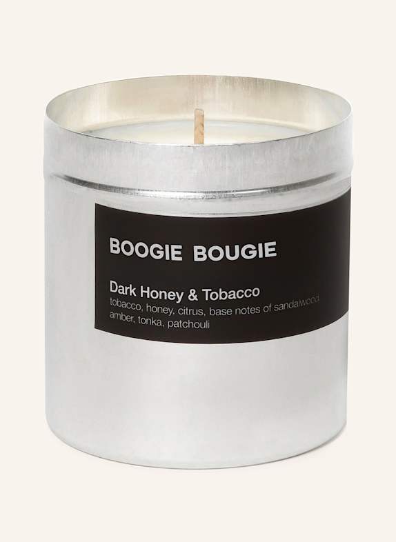 BOOGIE BOUGIE Duftkerze DARK HONEY & TOBACCO SILBER/ SCHWARZ