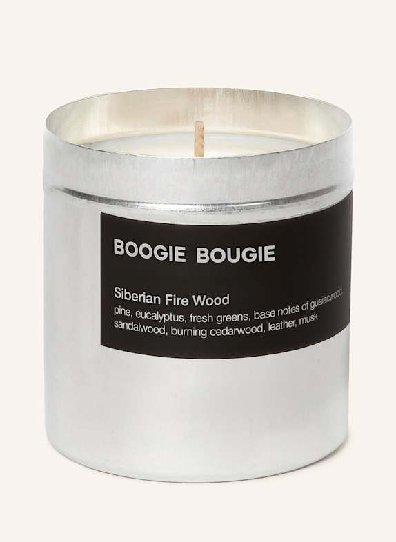 BOOGIE BOUGIE Duftkerze SIBERIAN FIRE WOOD SILBER/ OLIV