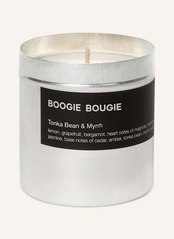 BOOGIE BOUGIE Duftkerze TONKA BEAN & MYRRH SILBER/ SCHWARZ