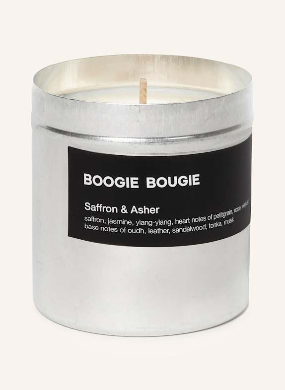 BOOGIE BOUGIE Duftkerze SAFFRON & ASHER SILBER/ DUNKELROT