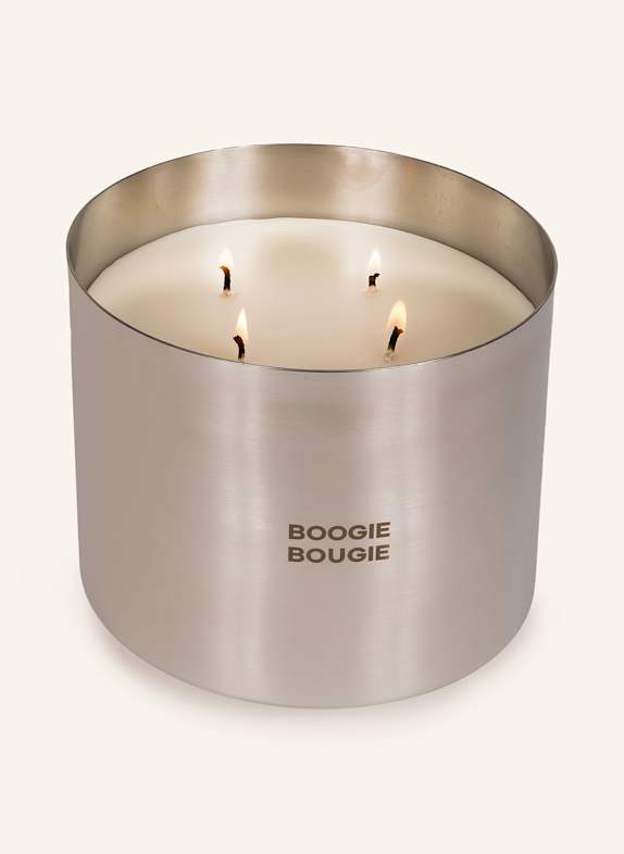 BOOGIE BOUGIE Vonná svíčka SIBERIAN FIRE WOOD STŘÍBRNÁ/ OLIVOVÁ