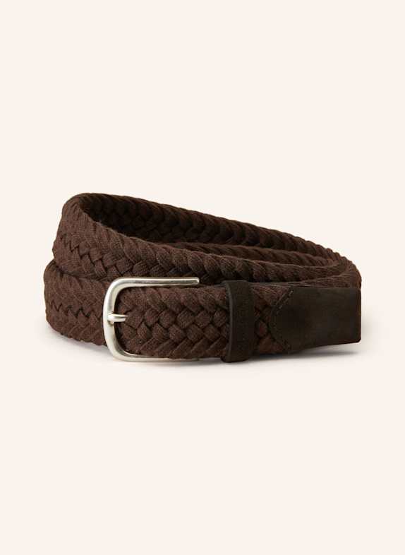 windsor. Leather belt DARK BROWN