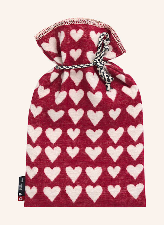 David Fussenegger SILVRETTA hot water bottle DARK RED/ CREAM