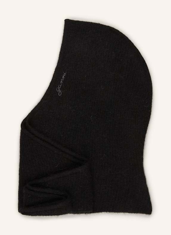 GANNI Balaclava mit Alpaka SCHWARZ