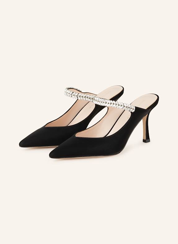 MI/MAI Mules HARPER mit Schmucksteinen SCHWARZ