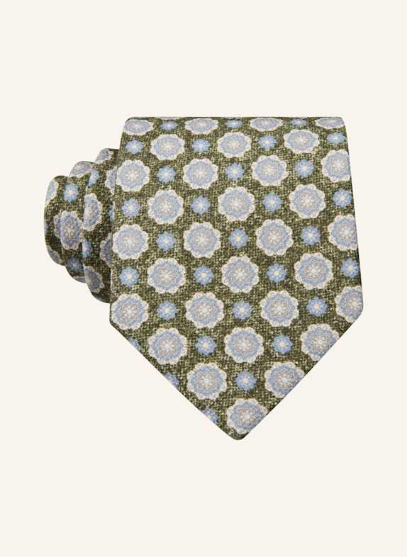 PAUL Tie OLIVE / LIGHT BLUE / ECRU