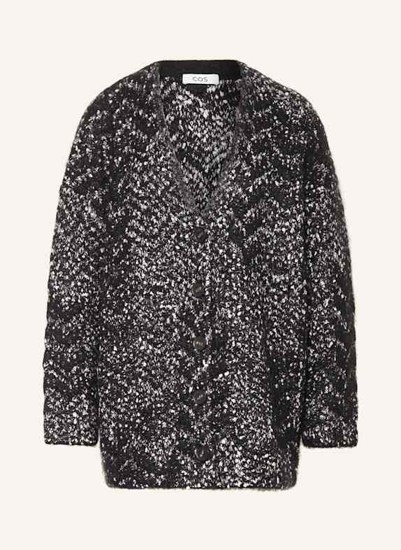 COS Strickjacke SCHWARZ/ HELLGRAU