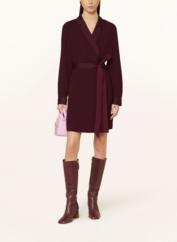 CLAUDIE PIERLOT Sukienka kopertowa CIEMNOCZERWONY