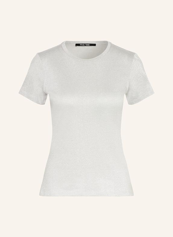 MARC AUREL T-shirt z błyszczącą przędzą JASNOCZARY/ SREBRNY
