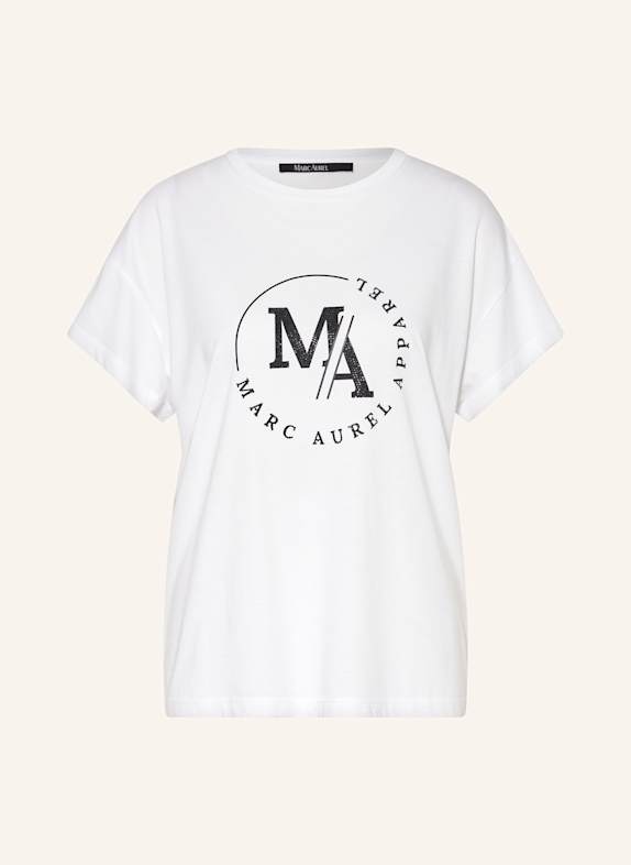 MARC AUREL T-shirt BIAŁY/ CZARNY
