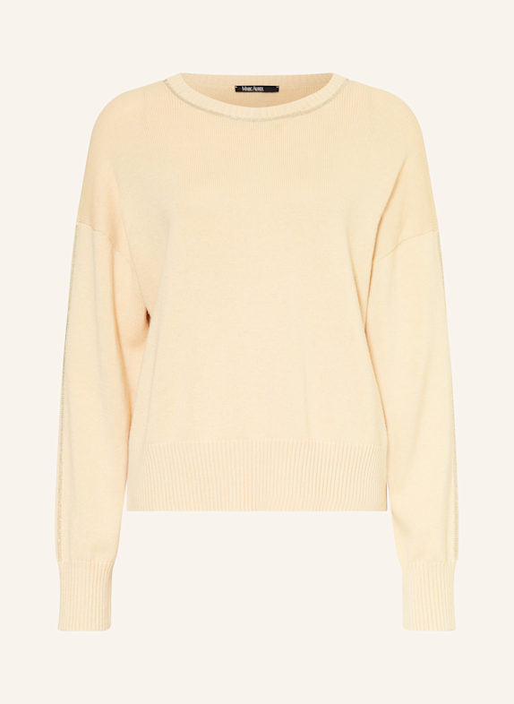 MARC AUREL Pullover mit Schmucksteinen BEIGE