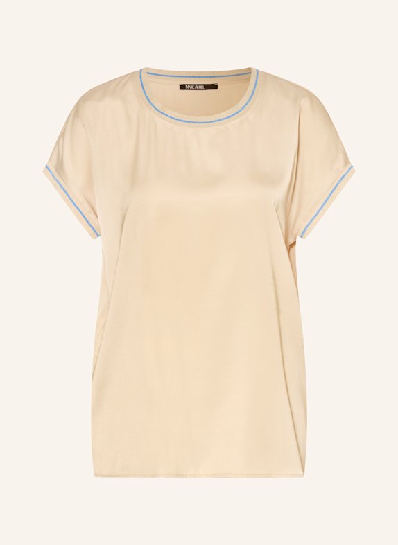 MARC AUREL Blusenshirt aus Satin mit Glitzergarn CREME