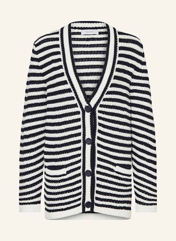 Jeans für Damen Strickjacke WEISS/ DUNKELBLAU