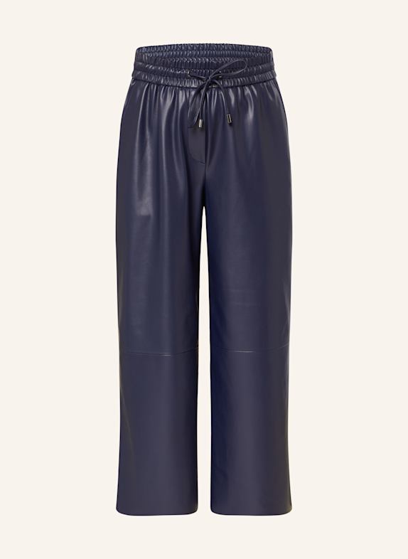 comma casual identity 7/8-Hose in Lederoptik DUNKELBLAU