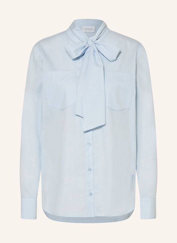 comma casual identity Bluse mit abnehmbarer Schluppe HELLBLAU