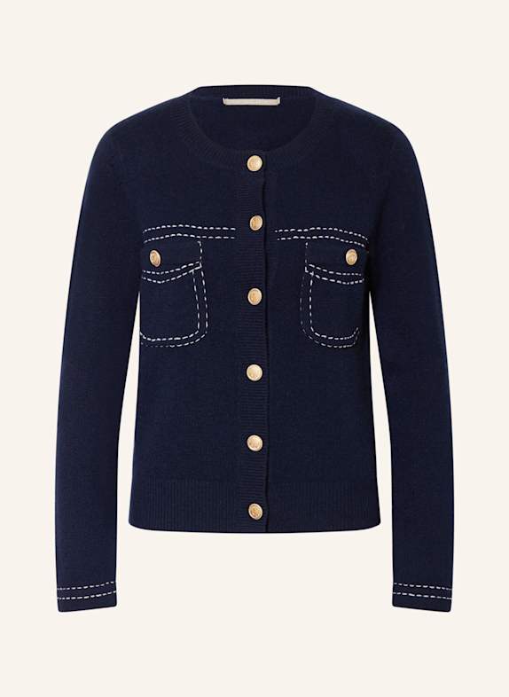 (THE MERCER) N.Y. Strickjacke aus Cashmere DUNKELBLAU/ ECRU
