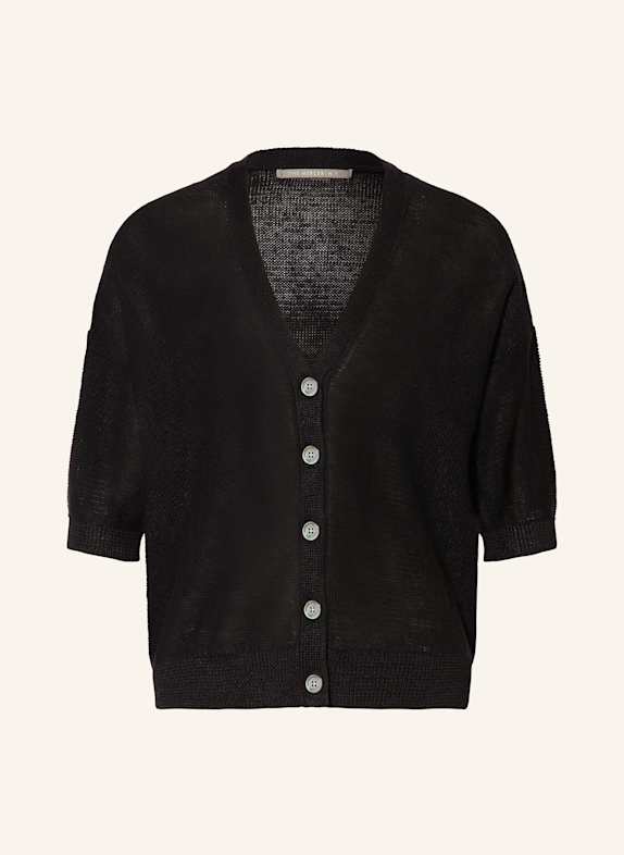 (THE MERCER) N.Y. Strickjacke aus Leinen SCHWARZ
