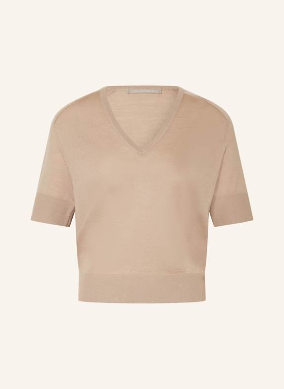 (THE MERCER) N.Y. Strickshirt aus Merinowolle TAUPE