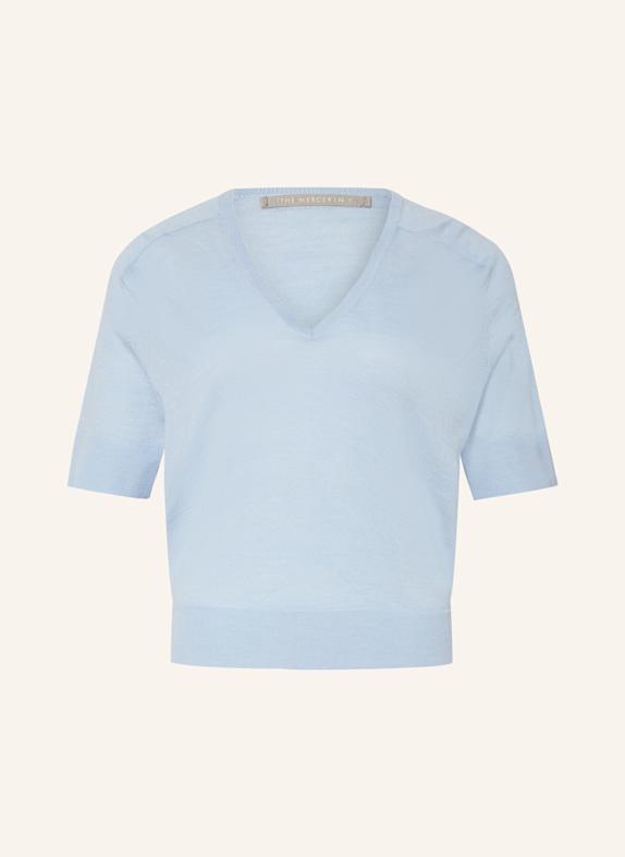 (THE MERCER) N.Y. Strickshirt aus Merinowolle HELLBLAU