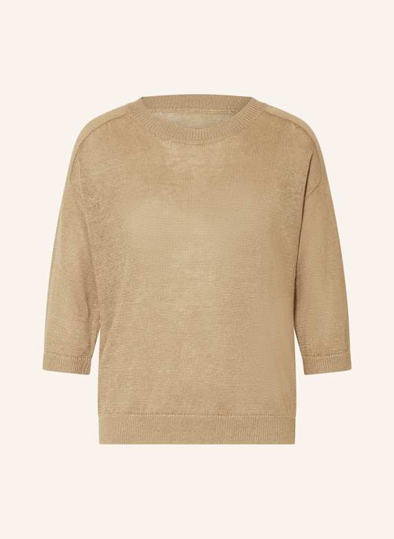 (THE MERCER) N.Y. Leinenpullover mit 3/4-Arm BRAUN