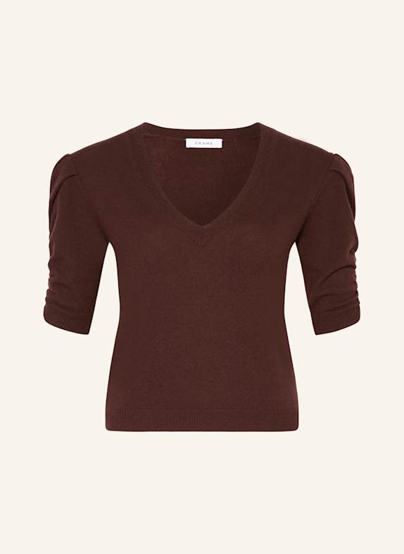 FRAME Strickshirt aus Cashmere DUNKELROT