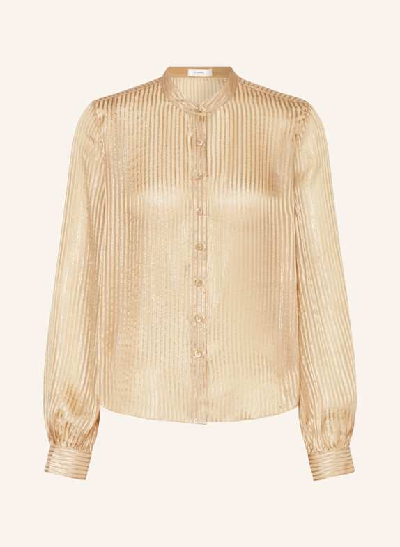 FRAME Bluse mit Glitzergarn BEIGE/ SILBER