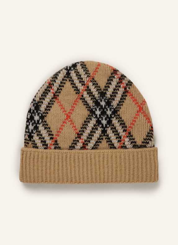 BURBERRY Czapka BEŻOWY/ CZARNY/ POMARAŃCZOWY