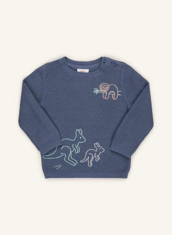 s.Oliver RED Pullover BLAU/ MINT/ WEISS