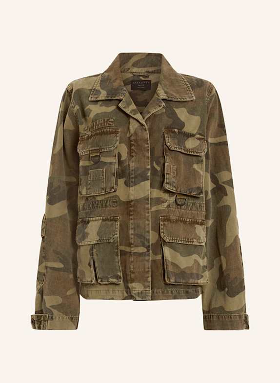 ALLSAINTS ELM denim jacket KHAKI/ BROWN