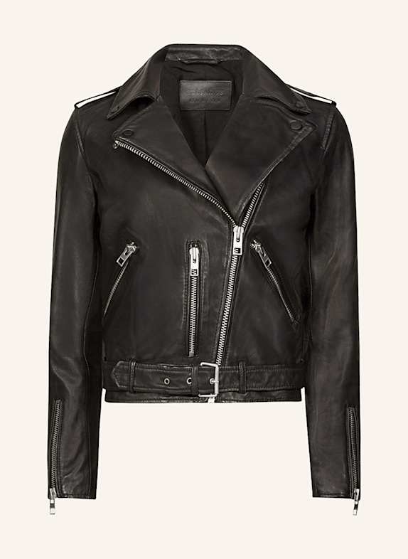 ALLSAINTS Leather jacket BALFERN BLACK