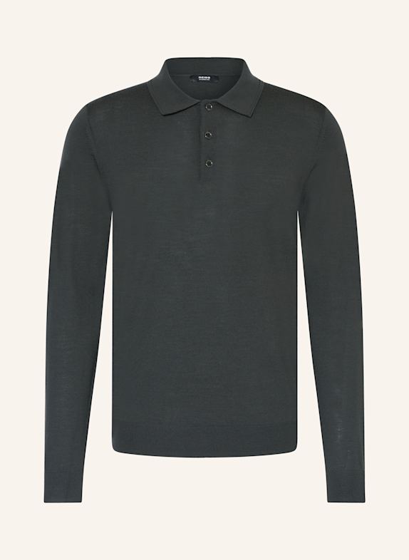 REISS Daniele Alessandrini Shirts for Men TRAFFORD made of merino wool DARK GREEN