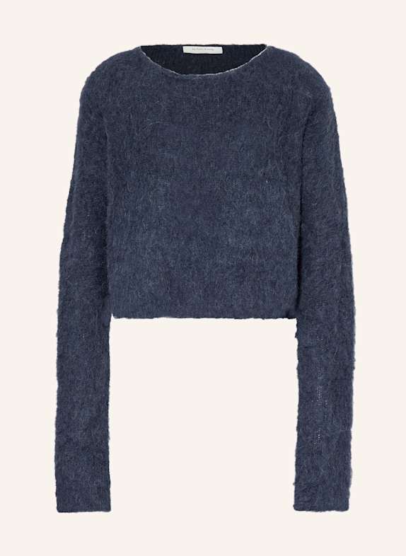 by Aylin Koenig Alpaka-Pullover ISABELLE mit Cut-out DUNKELBLAU
