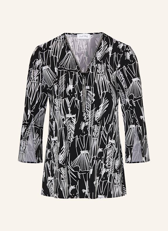 Joseph Ribkoff Blusenshirt mit 3/4-Arm und Schmucksteinen SCHWARZ/ WEISS