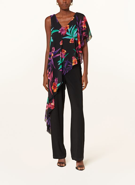 Joseph Ribkoff Jumpsuit BLACK/ PINK/ GREEN